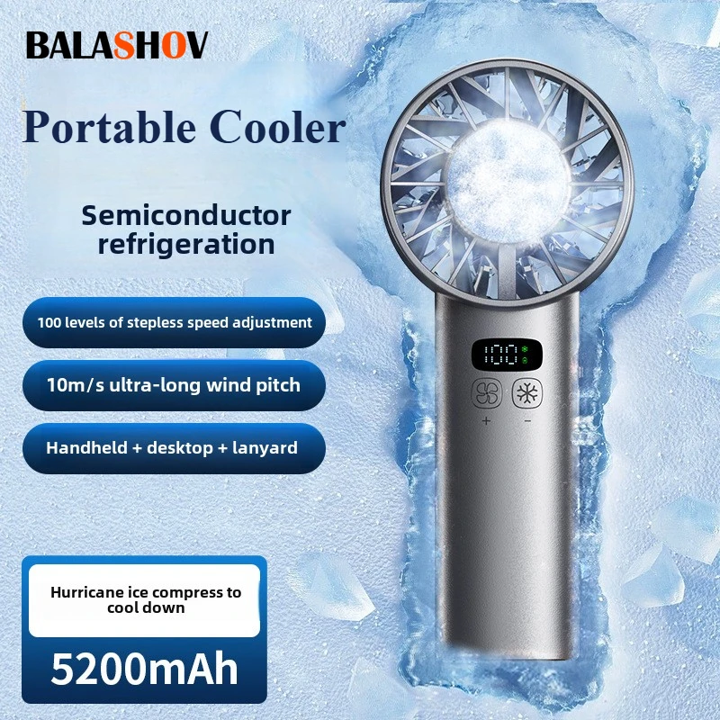 Outdoor Camping Fans - Ice compress high-speed cooling fan handheld