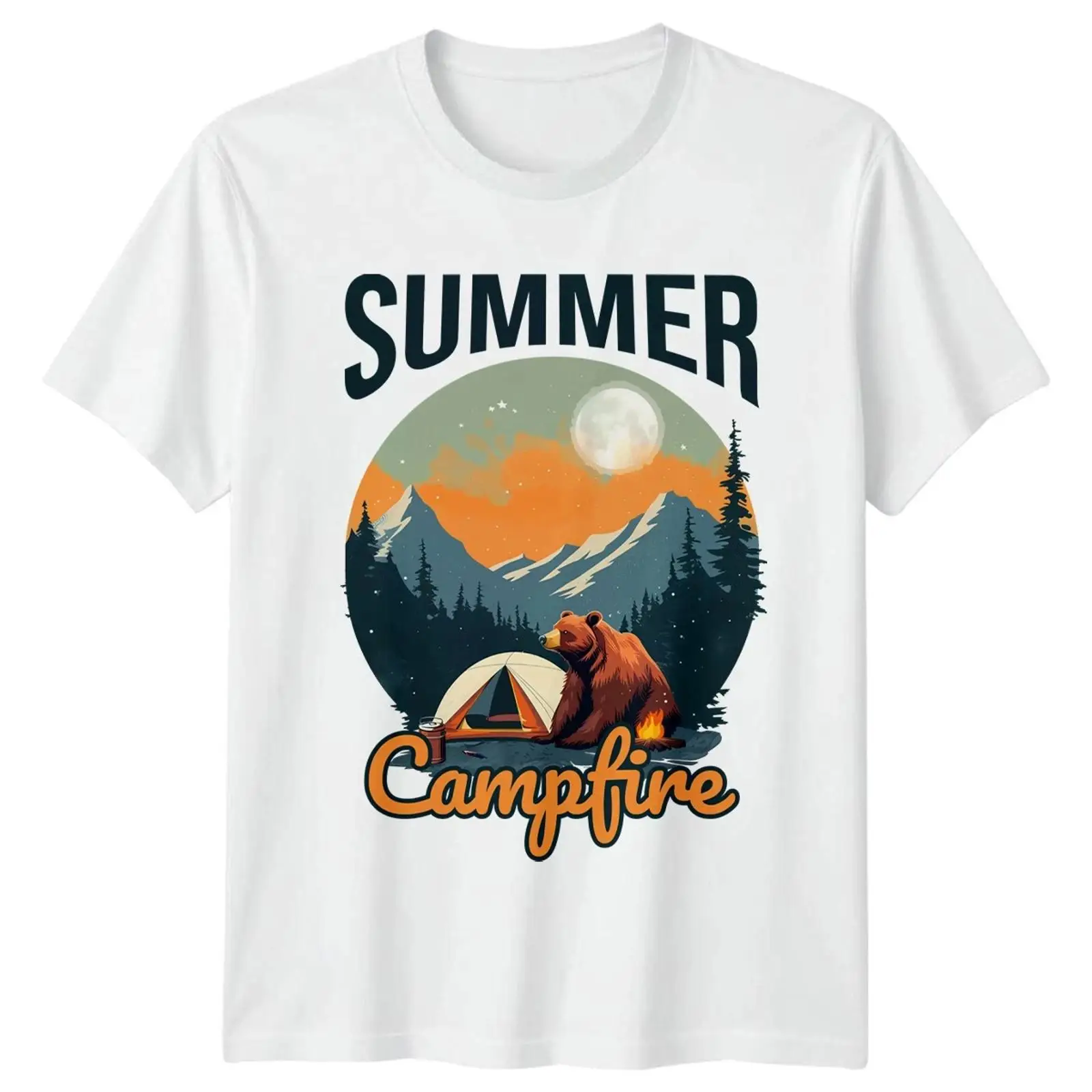 Outdoor Und Camping - Sommer Lagerfeuer T Shirt Camping Outdoor