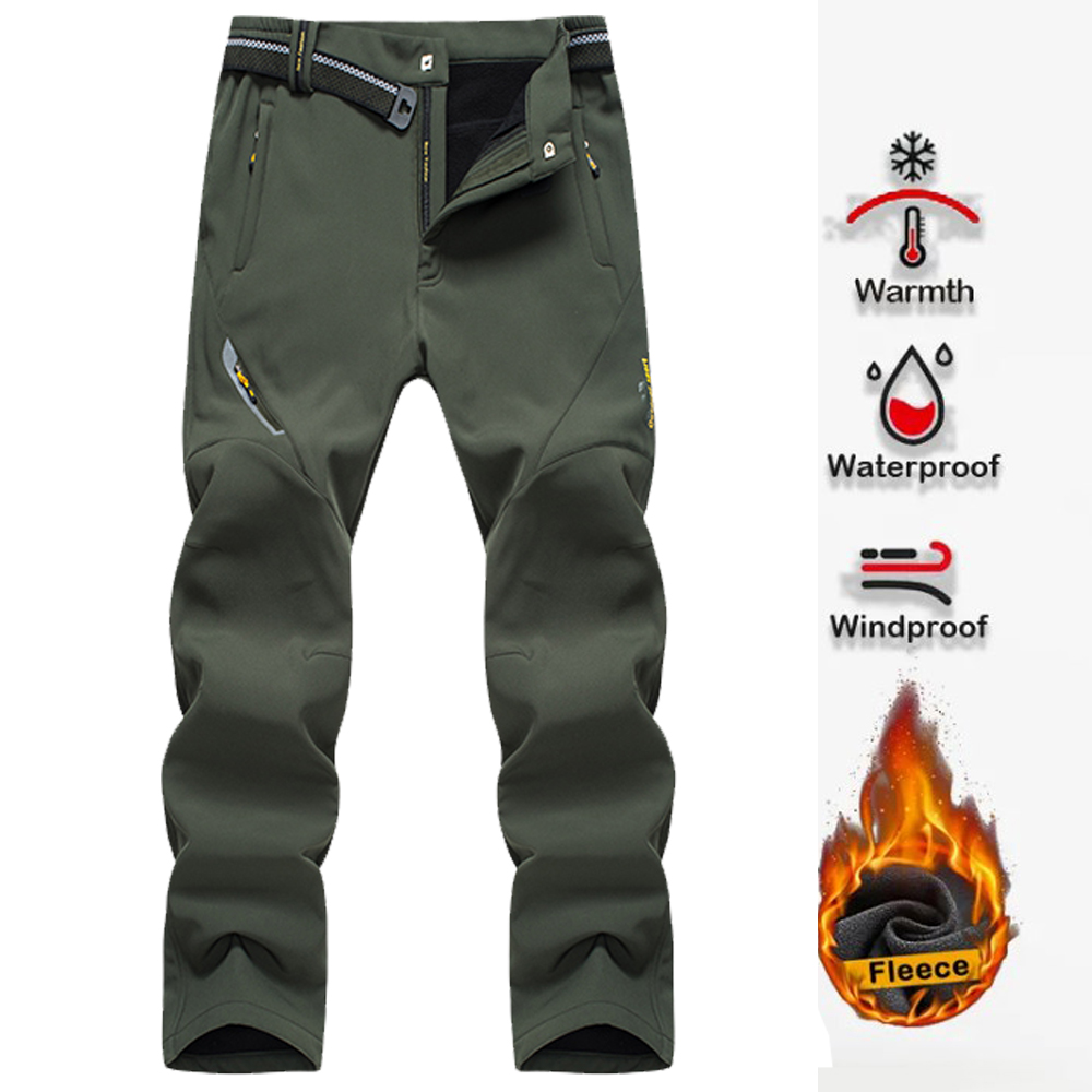 Outdoor Camping In Winter - Men's Hiking Pants Softshell Outdoor Trousers