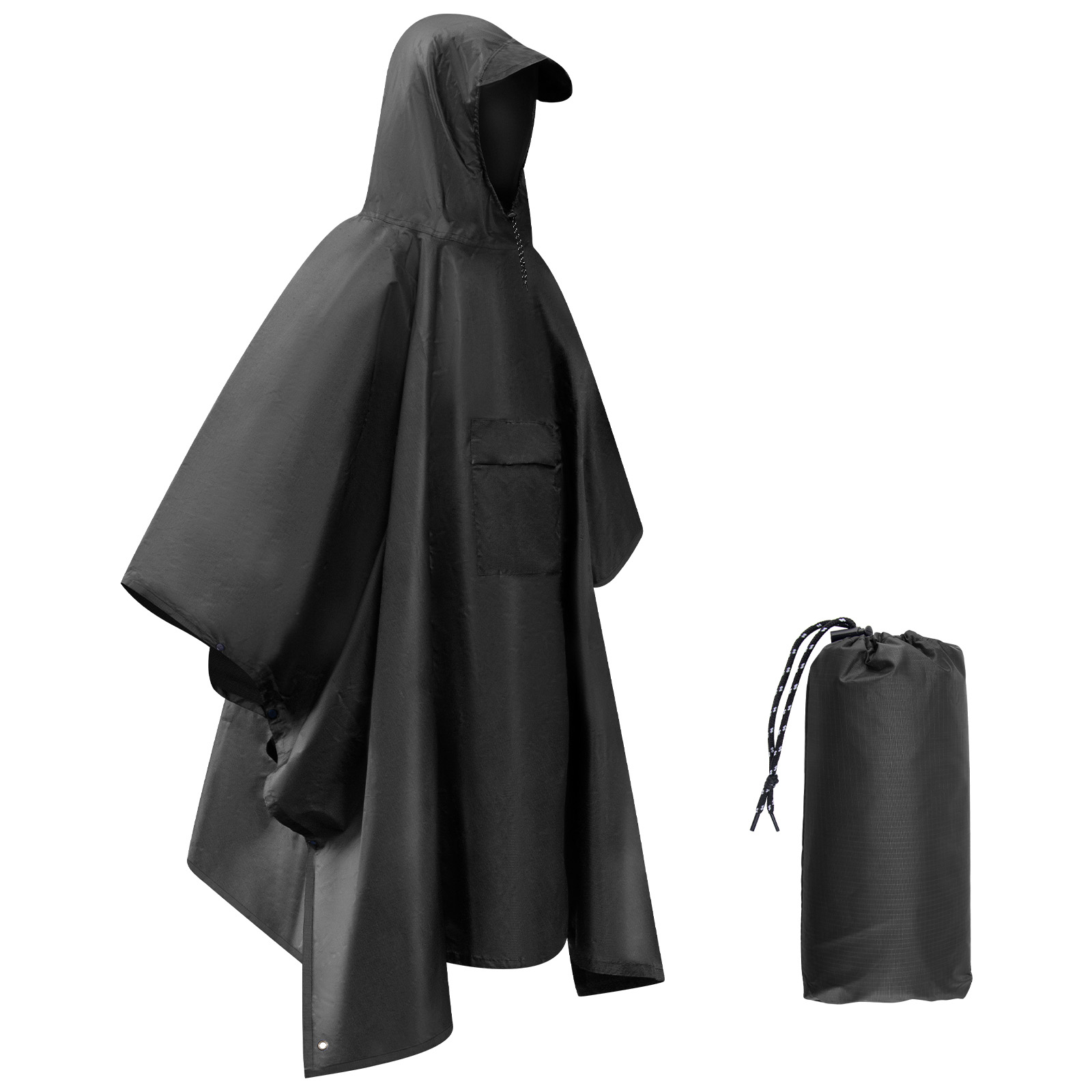 Camping Rain Poncho - Adult Rain Poncho Lightweight Waterproof Raincoat