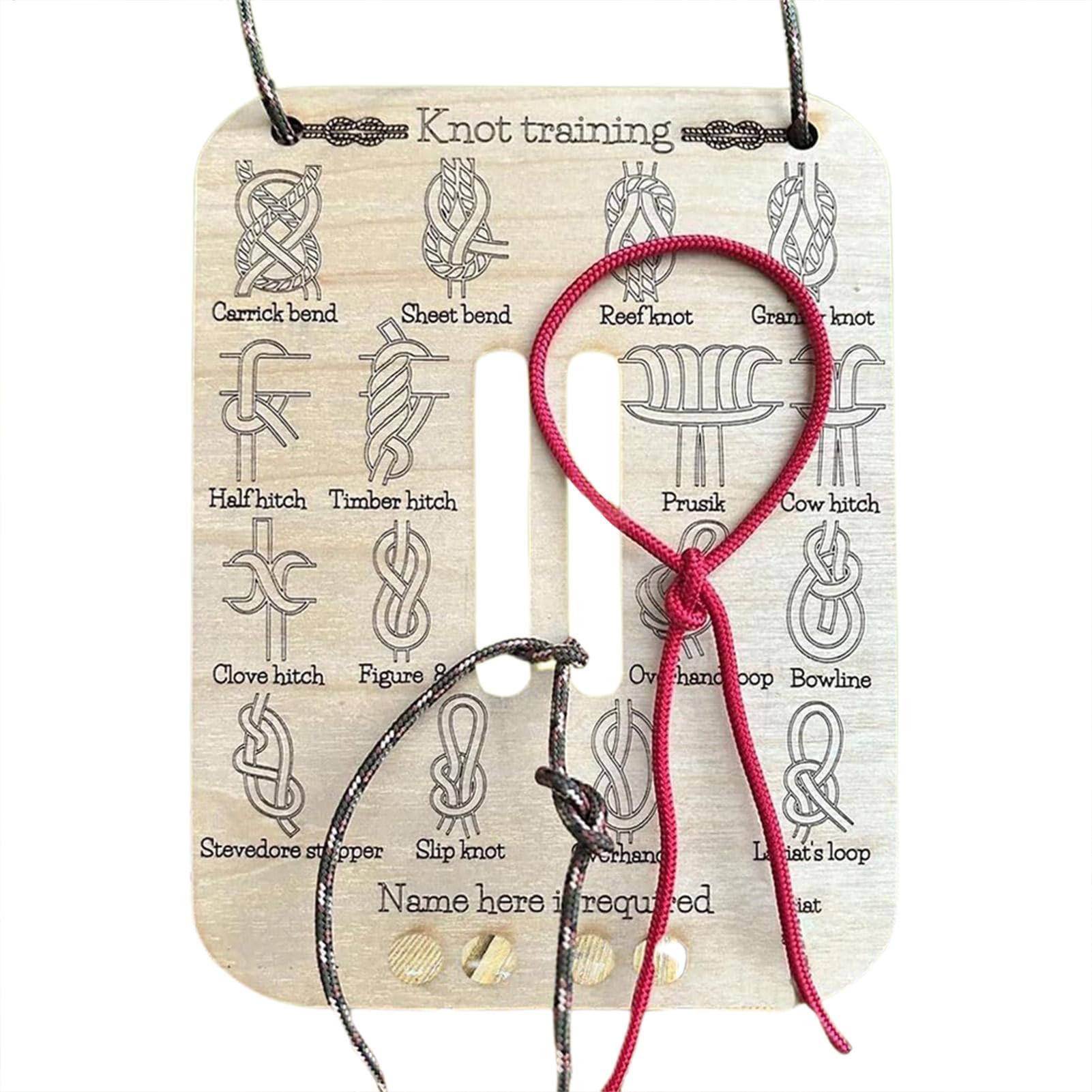 Outdoor Camping Ideas For Adults - Creative Knot Tying Practice Board Rope