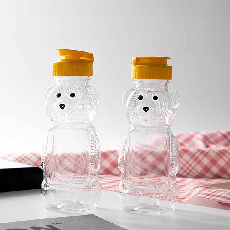 Bear Canister - 1pc 230ml Plastic Squeeze Condiment Bottles