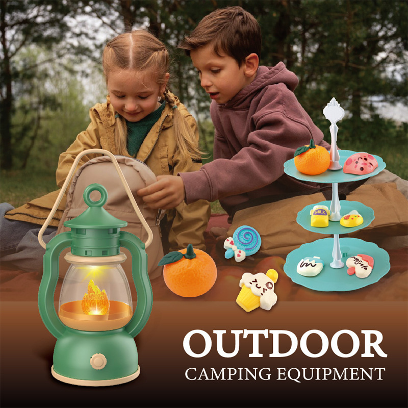 Outdoor Indoor Camping - Kids Camping Set Campfire Pretend Play
