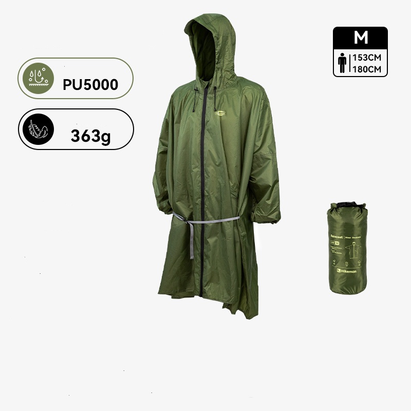 Camping Rain Poncho - Outdoor Hiking Camping Raincoat Wear Resistant