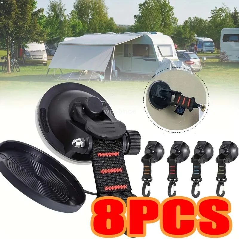 Outdoor Camping Tarp - 1/8 Pcs Car Tent Suction Cups
