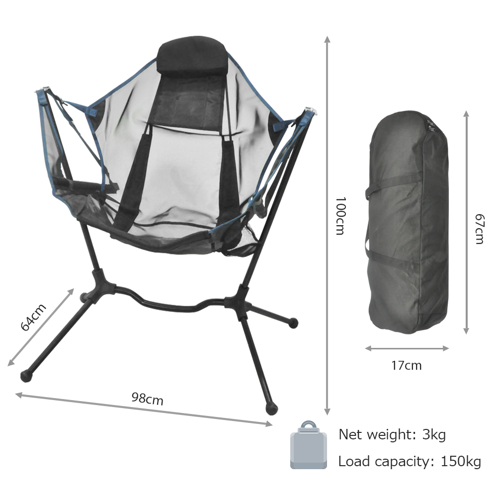 Custom Logo Outdoor Portable B - Outdoor Camping Rocking Chair review and price