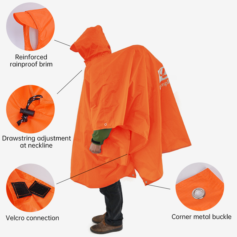3 In 1 Waterproof Raincoat Lig - Camping Rain Poncho review and price