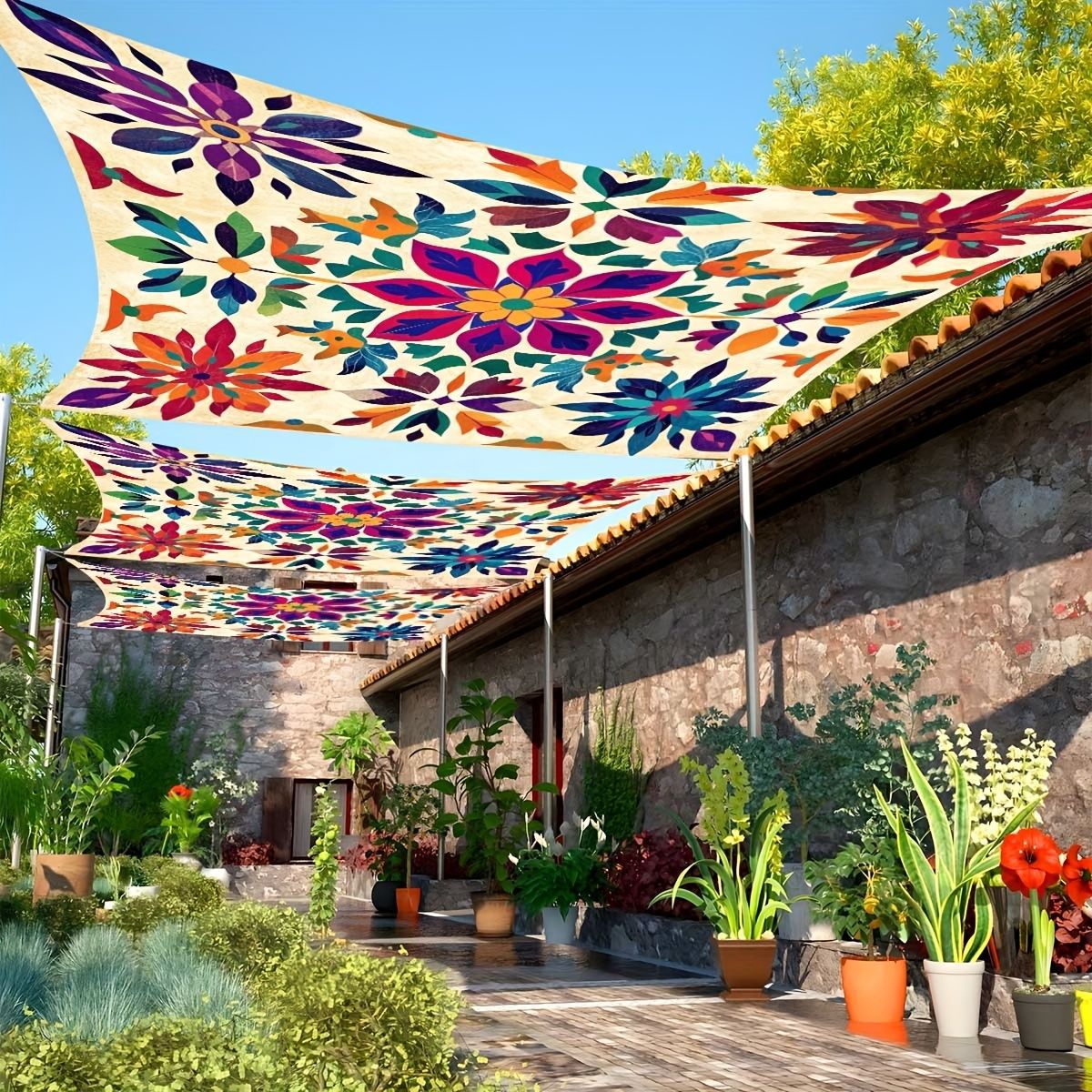 Color Flower Camping Sunshade  - Outdoor Camping Tarp review and price
