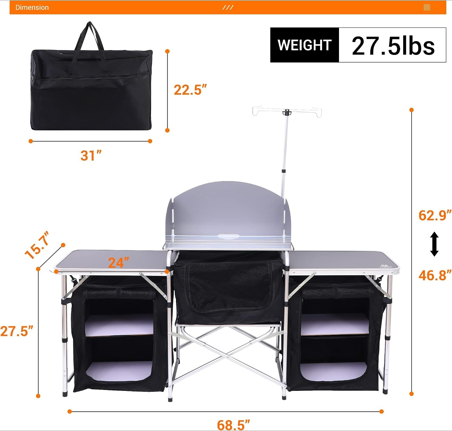 Folding Camping Kitchen Table  - Outdoor Camping Kitchen Setup review and price