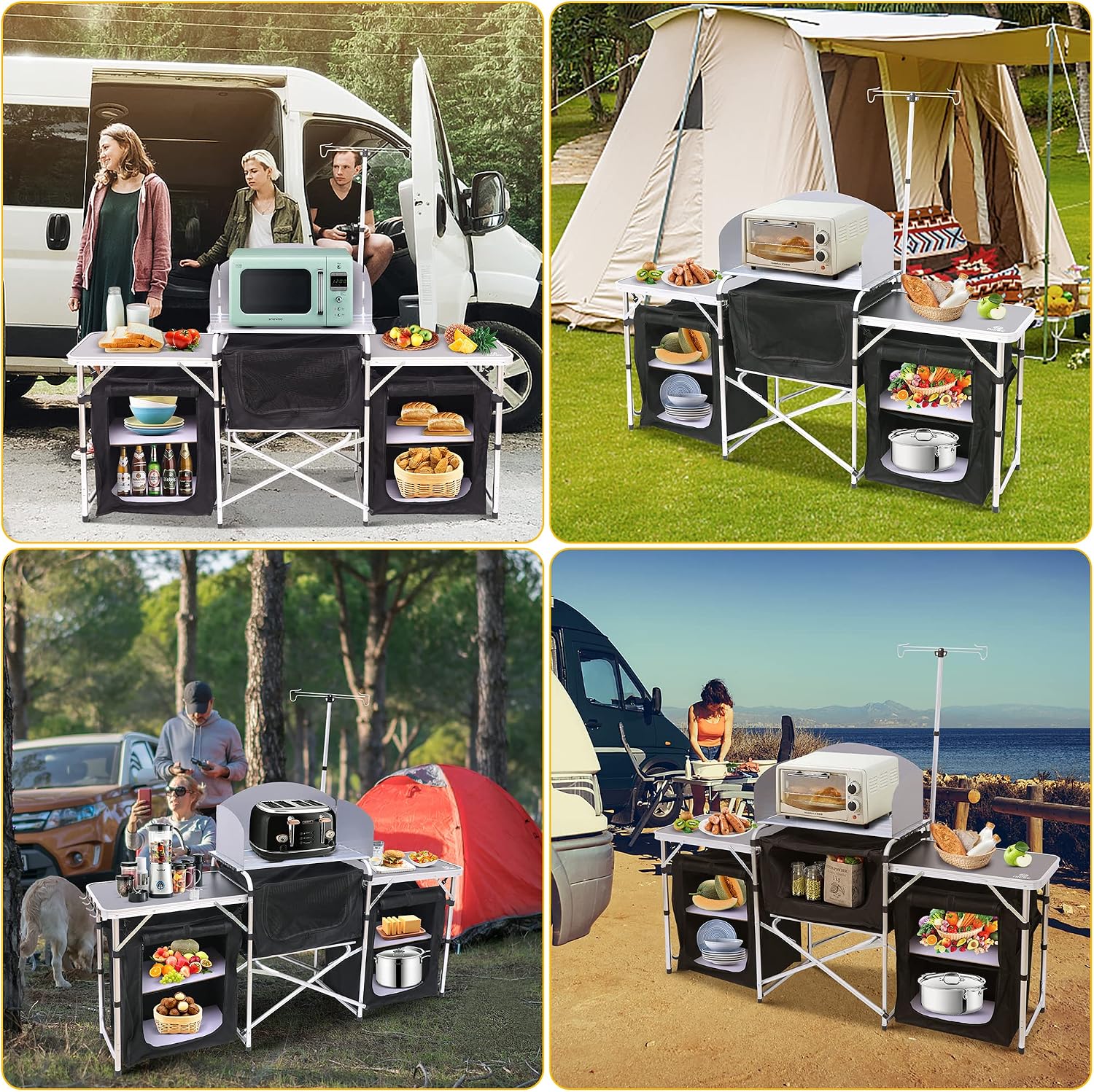 Folding Camping Kitchen Table  - Outdoor Camping Kitchen Setup review and price