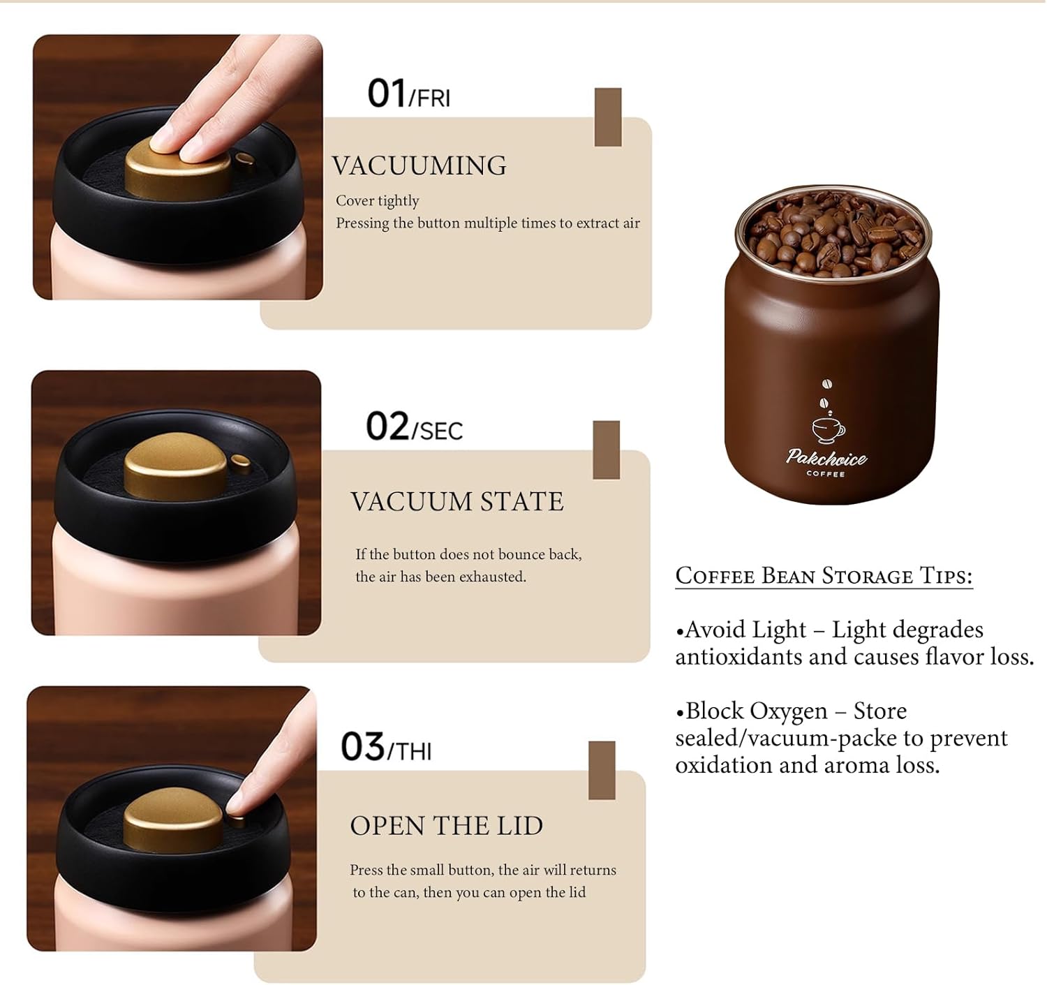 Vacuum Coffee Bean Storage Con - Bear Canister review and price