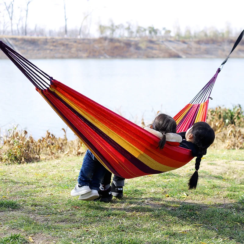 Canvas No Wooden Stick Hammock - Outdoor Indoor Camping review and price