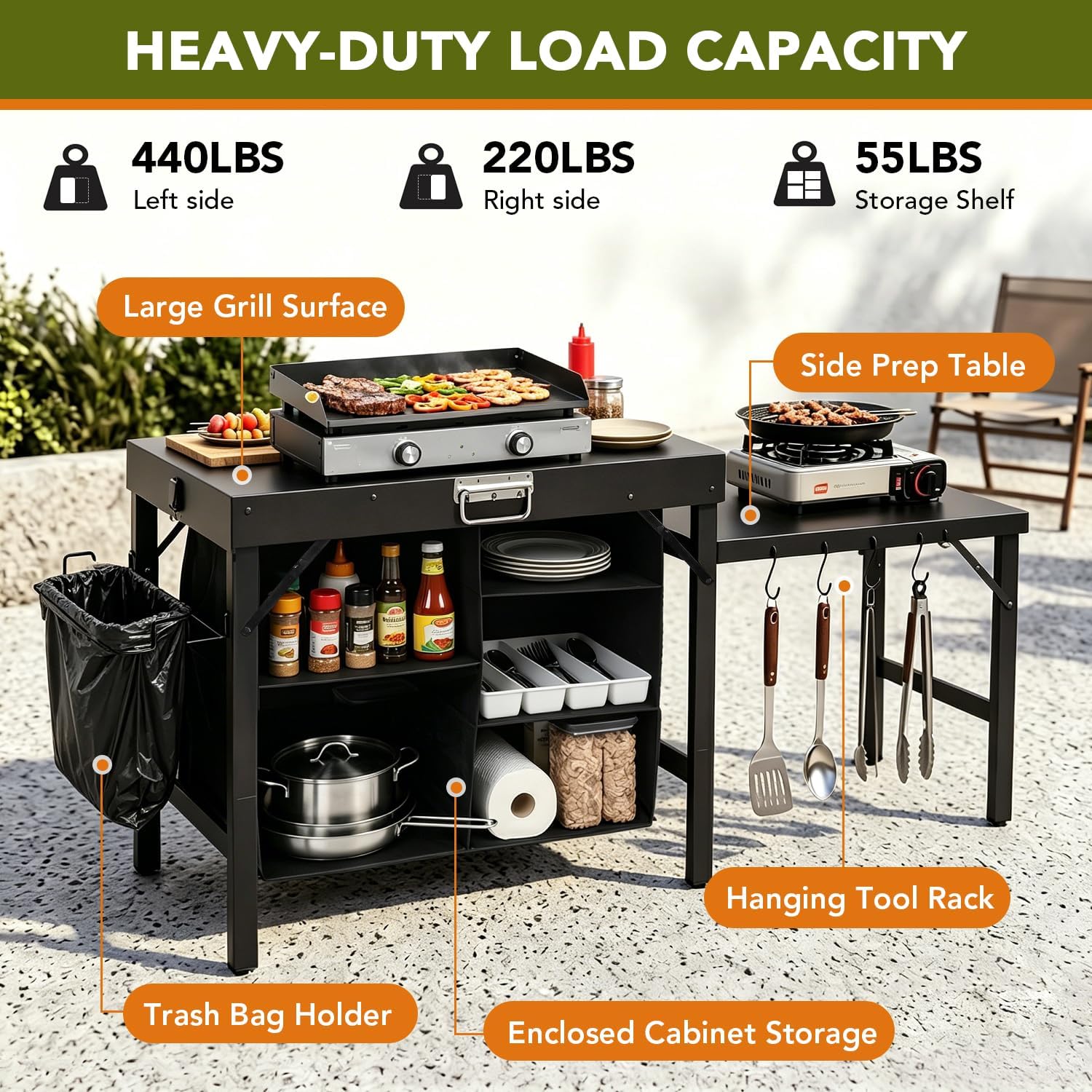 Portable Foldable Griddle Stan - Outdoor Camping Kitchen Setup review and price