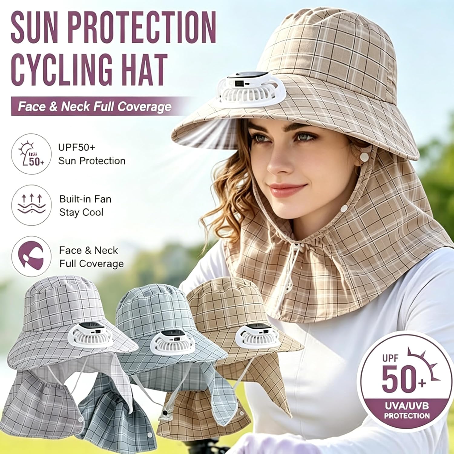 1PC Solar Power Neck Guard Fan - Outdoor Camping Fans review and price