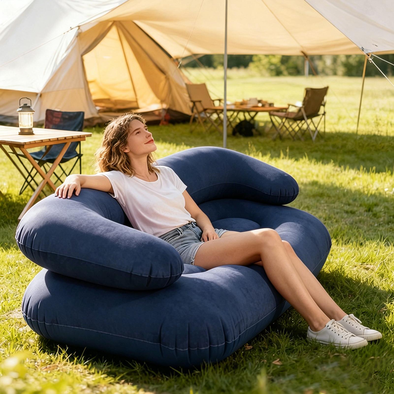 Double Inflatable Air Sofa Two - Outdoor Indoor Camping review and price
