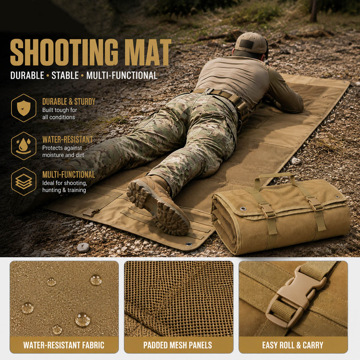 Portable Tactical Ground Mat W - Outdoor Camping Mat Waterproof review and price