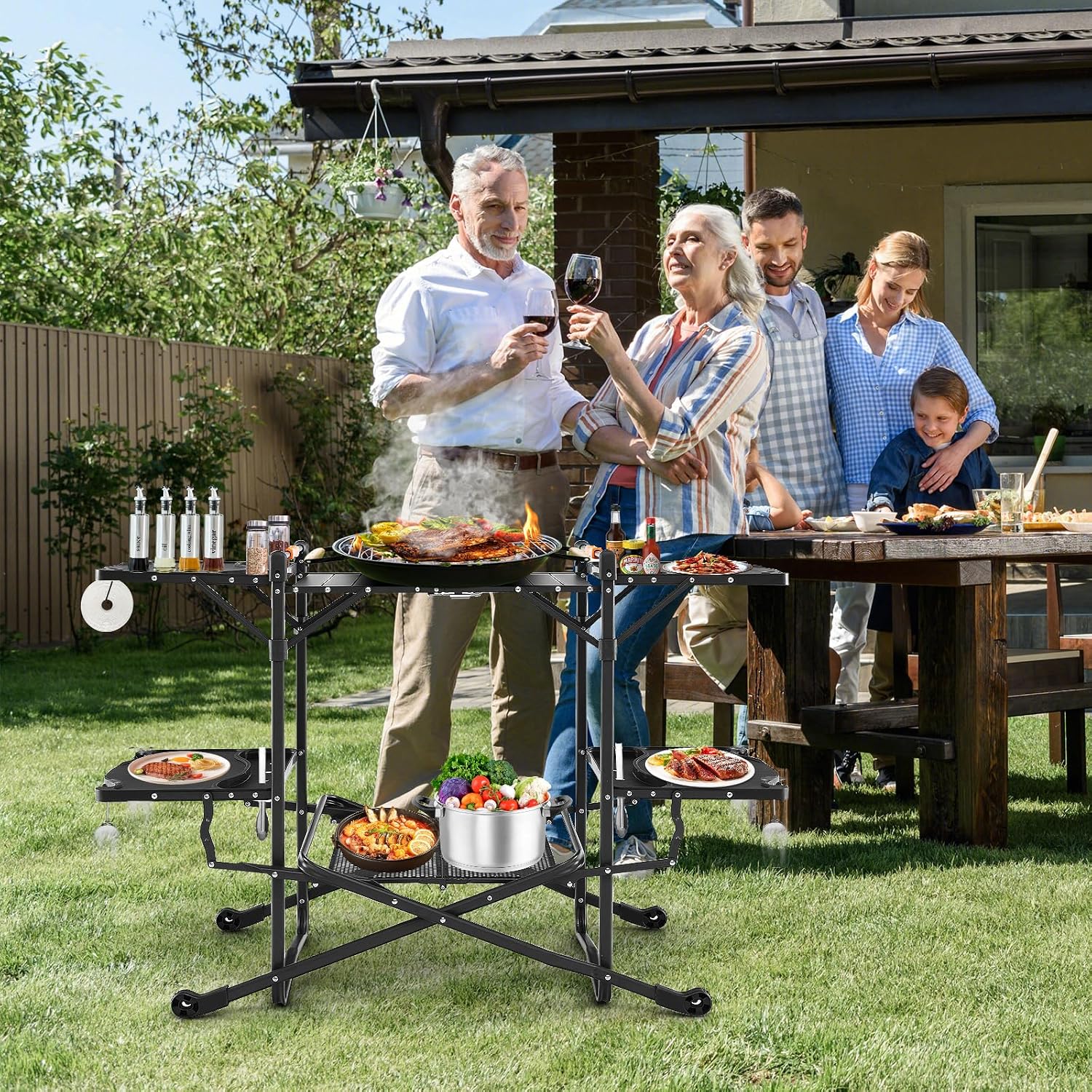 Portable Outdoor Folding Cooki - Outdoor Camping Kitchen Setup review and price