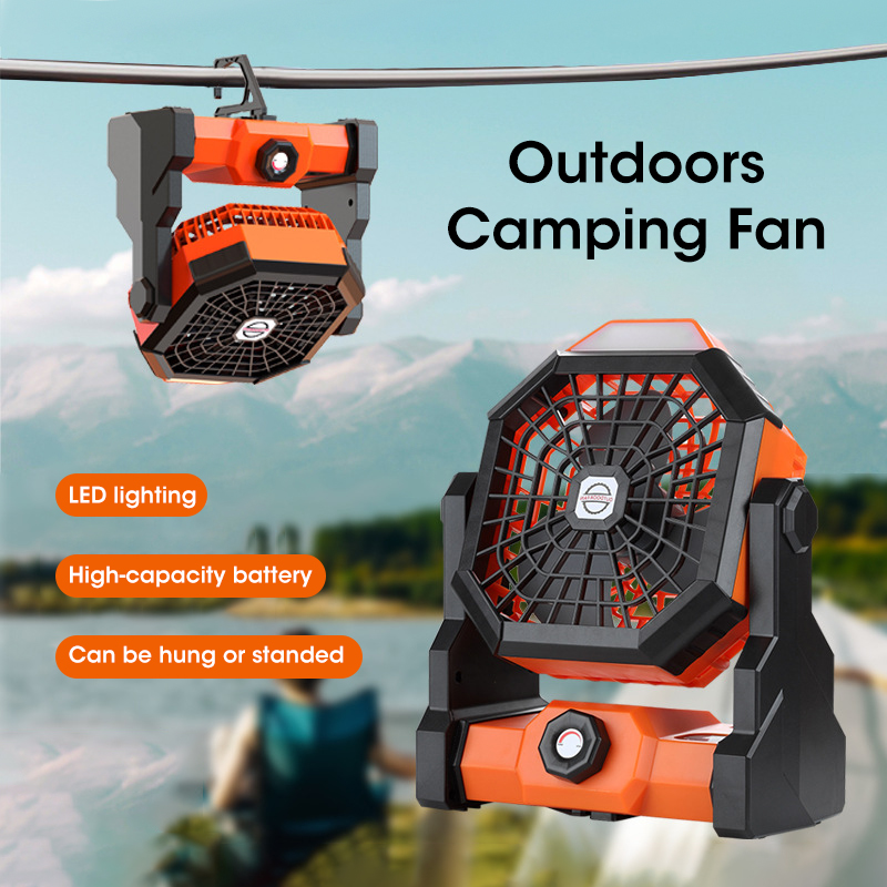 10000mAh Camping Fan with LED  - Outdoor Camping Fans review and price