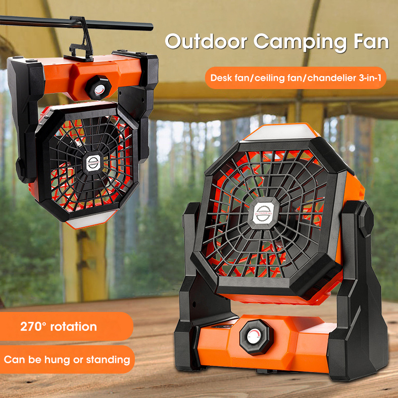 10000mAh Camping Fan with LED  - Outdoor Camping Fans review and price