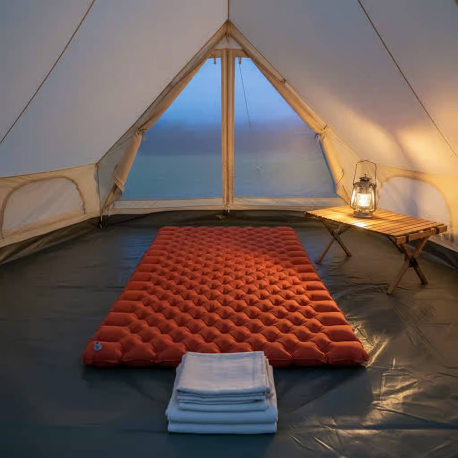 Inflatable Camping Mat Nylon T - Outdoor Camping Mat Waterproof review and price