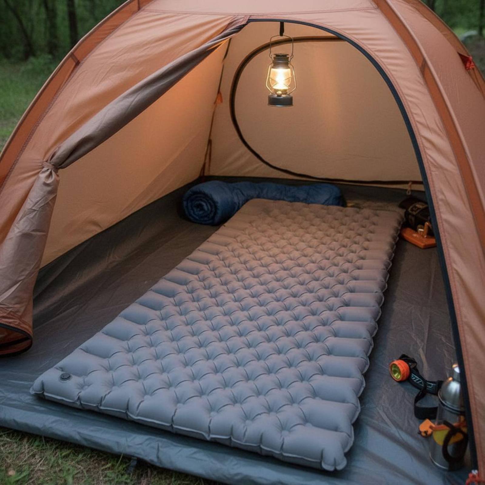 Inflatable Camping Mat Nylon T - Outdoor Camping Mat Waterproof review and price