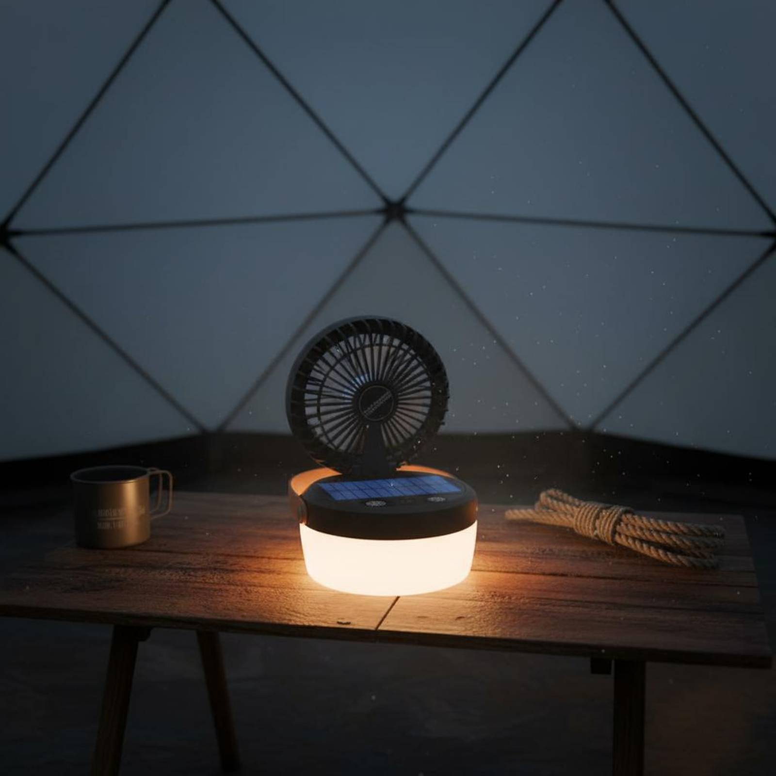 Solar Camping Fan Lantern Fold - Outdoor Camping Fans review and price