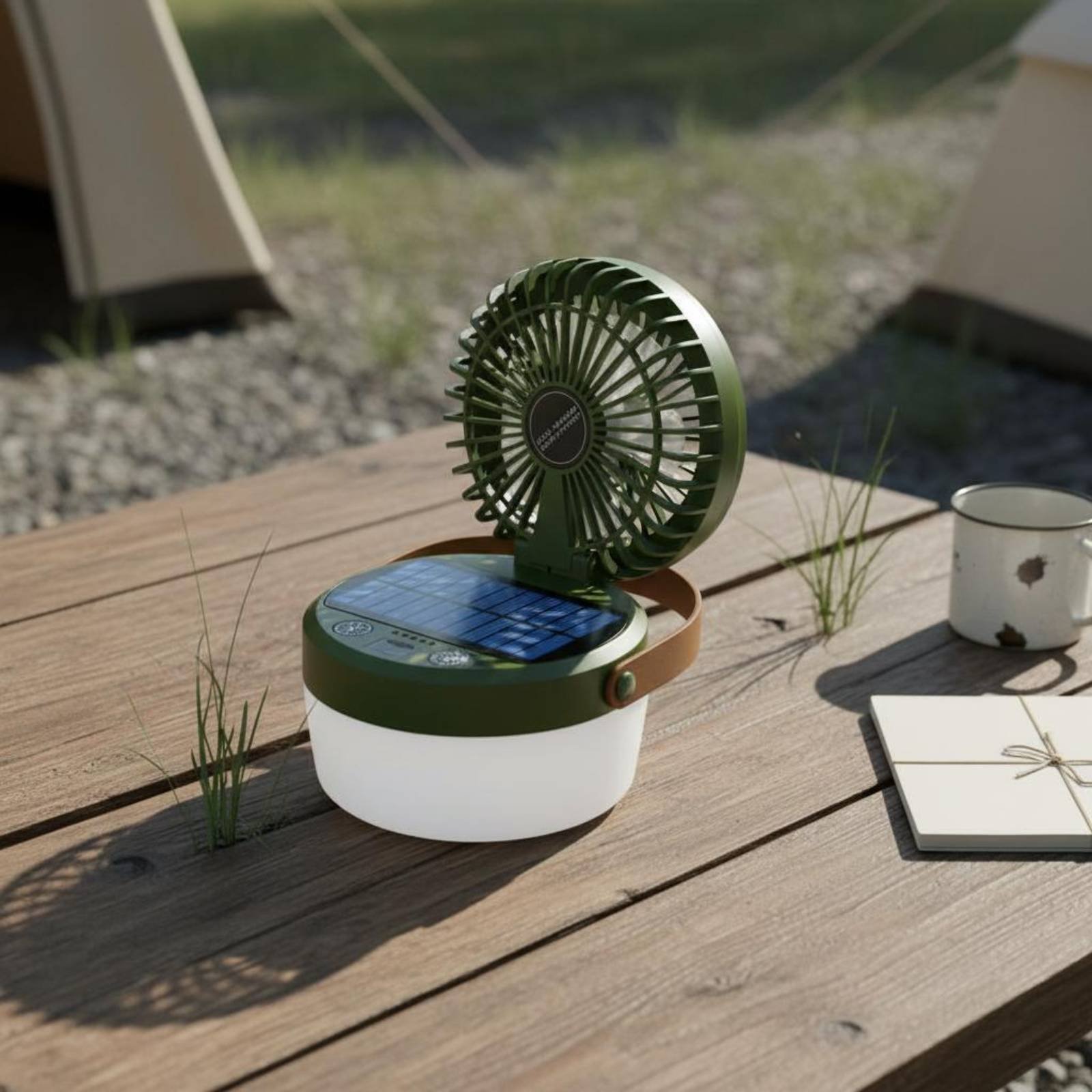 Solar Camping Fan Lantern Fold - Outdoor Camping Fans review and price