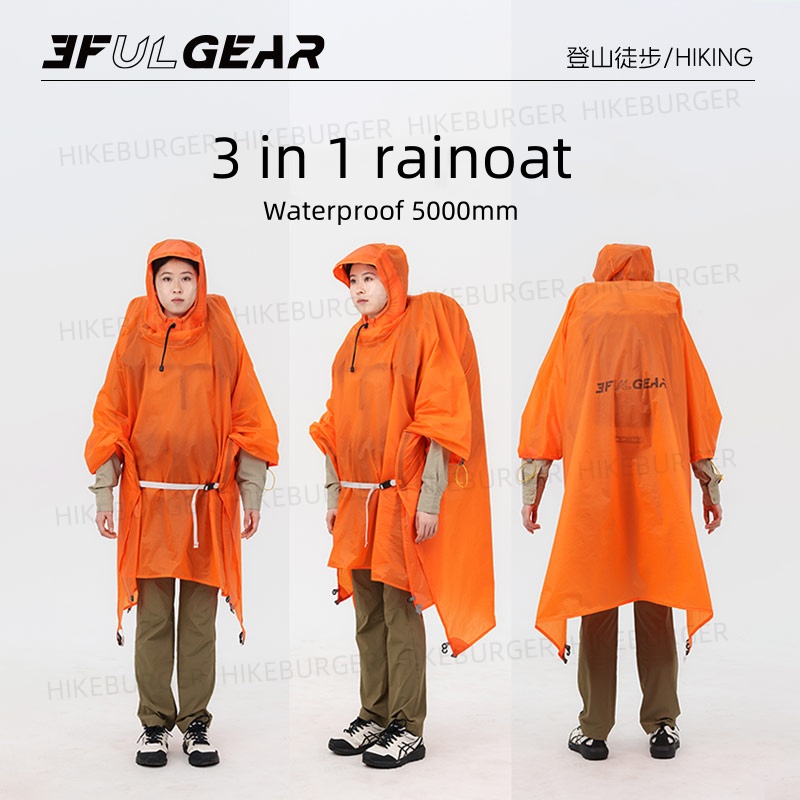 3F UL GEAR 3 In1 Rain Poncho O - Camping Rain Poncho review and price