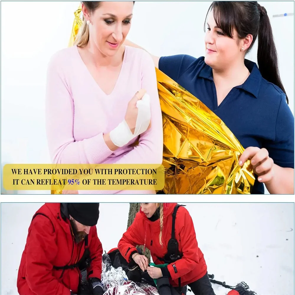 5Pcs Emergency Thermal Blanket - Outdoor Camping Mat Waterproof review and price