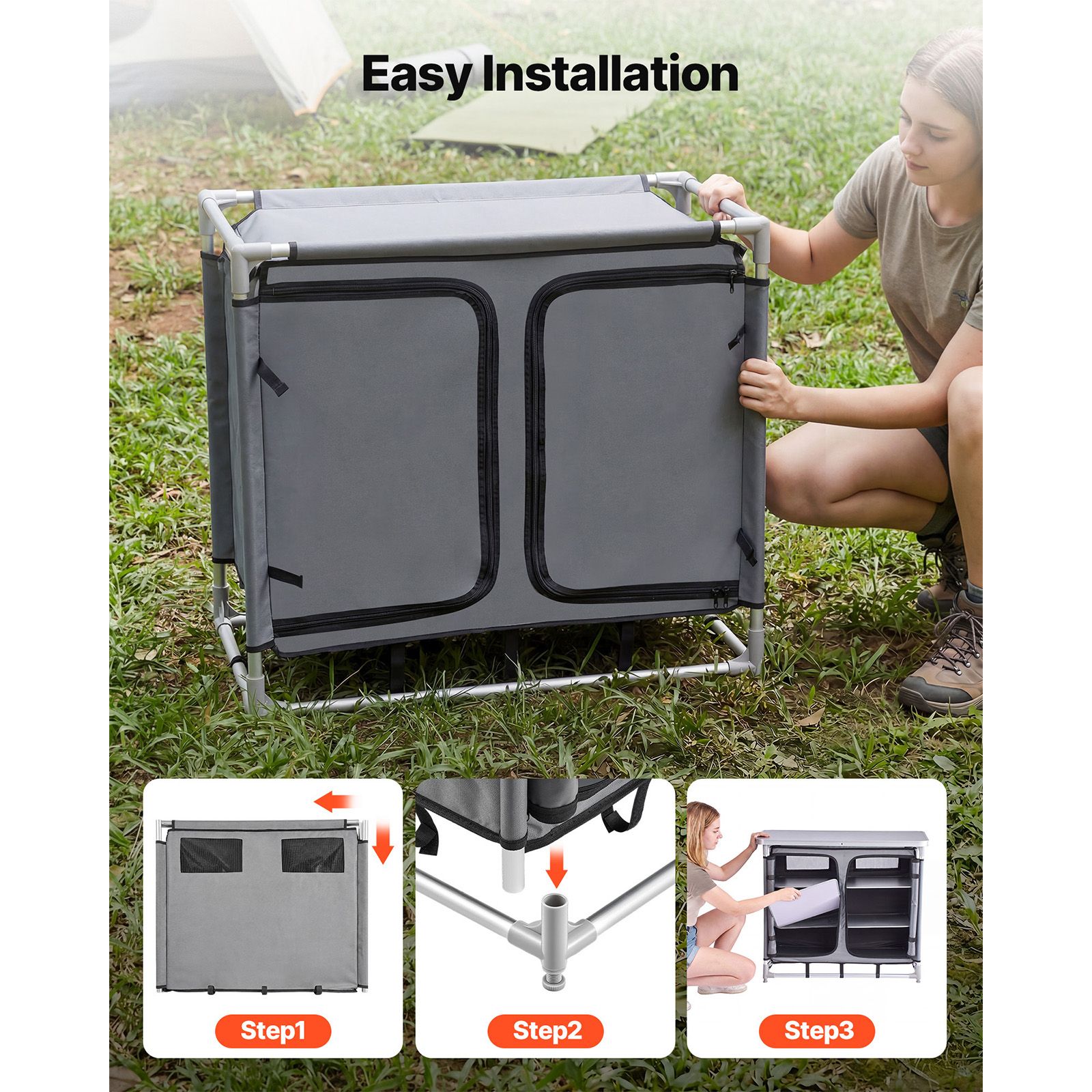 Camping Storage Cabinet, Outdo - Outdoor Camping Kitchen Setup review and price