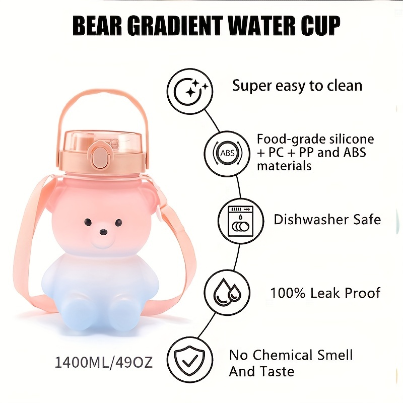 1pc Cute Bear Water Bottle BPA - Bear Canister review and price
