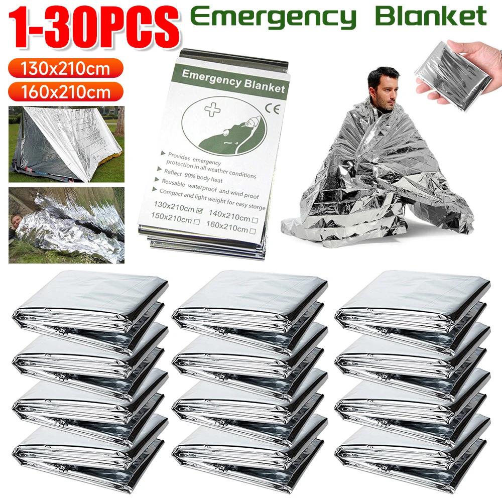 1-30PCS Emergency Blanket Outd - Outdoor Camping Mat Waterproof review and price